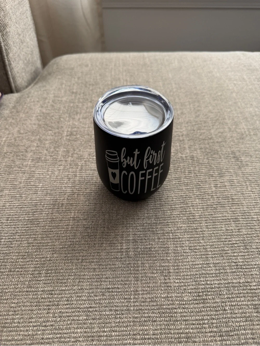 But First Coffee Black Customize Insulated Tumbler